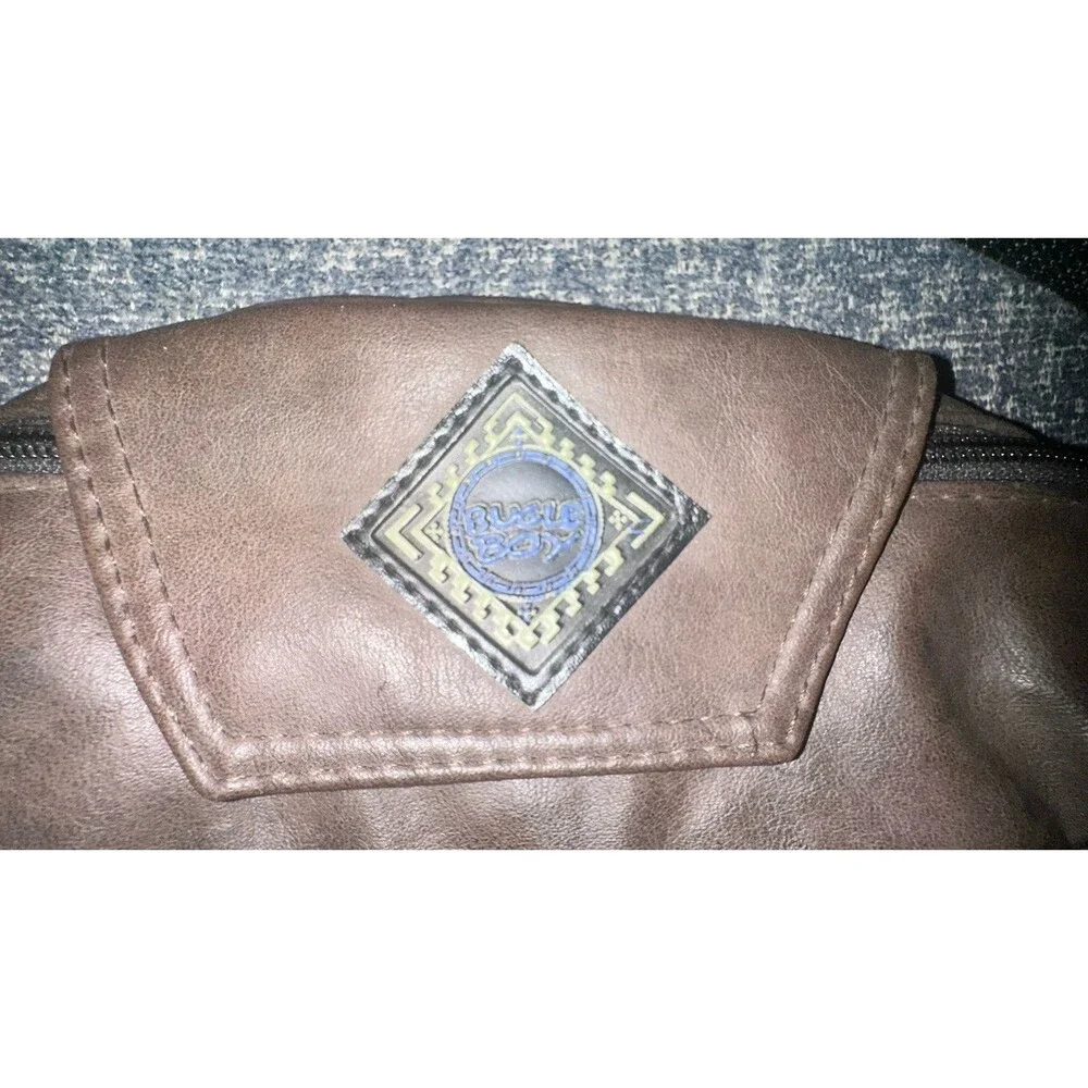 Bugle Boy Fanny Pack Brown Waist Belt Adjustable Retro 80 90s Hiking Leather VTG